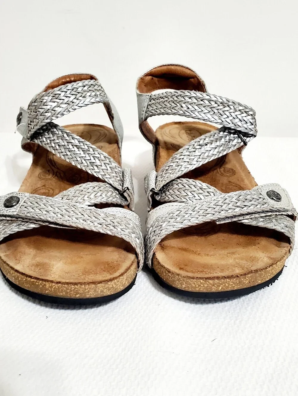 Taos Footwear Beige Braided Leather Sandals - Picture 5 of 13
